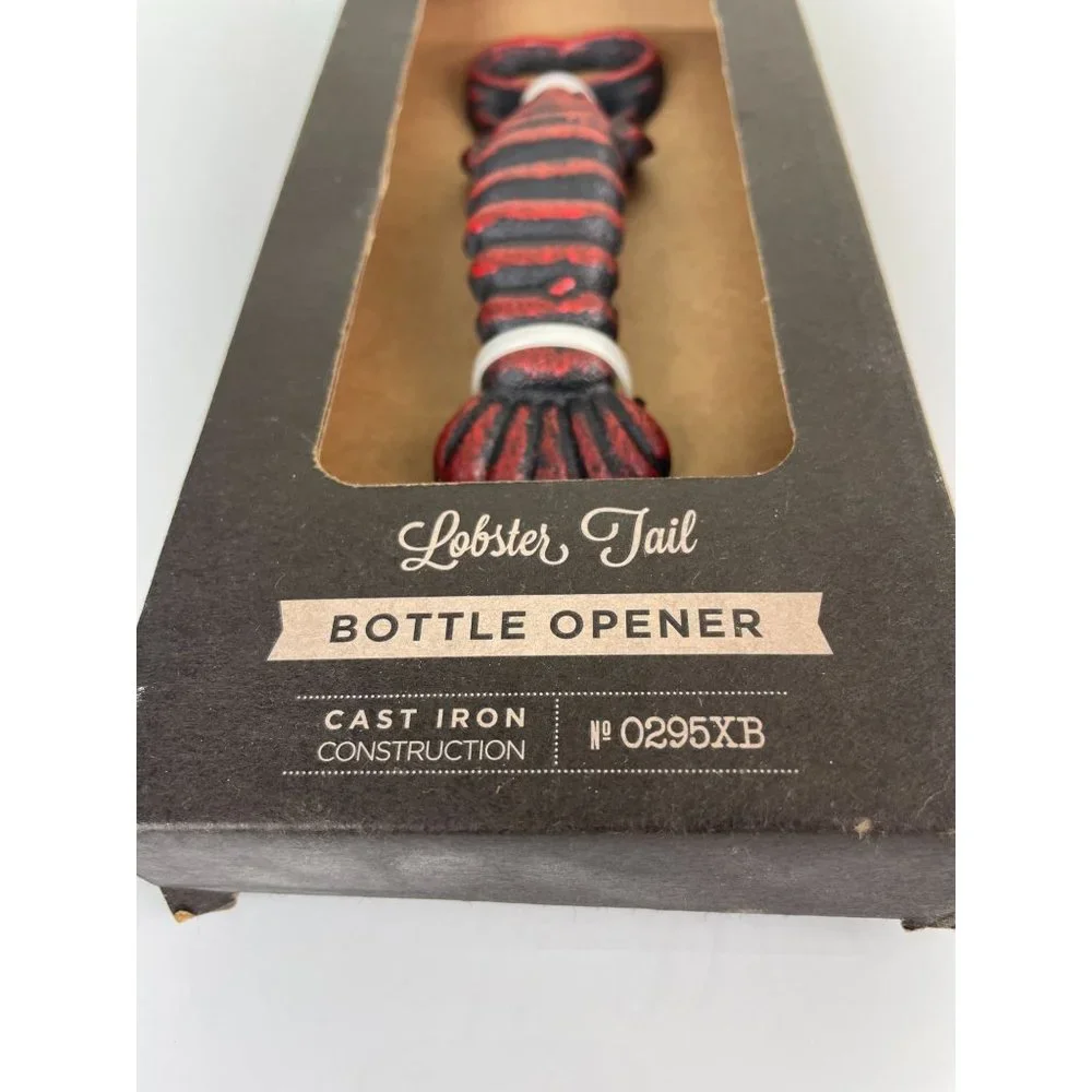 NEW in Package BLKSmith Cast Iron Lobster Tail Bottle Opener 0295XB Red Bar Tool